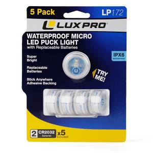 LUX PRO - Lux Pro Waterproof Micro LED Puck Lights 5-PK