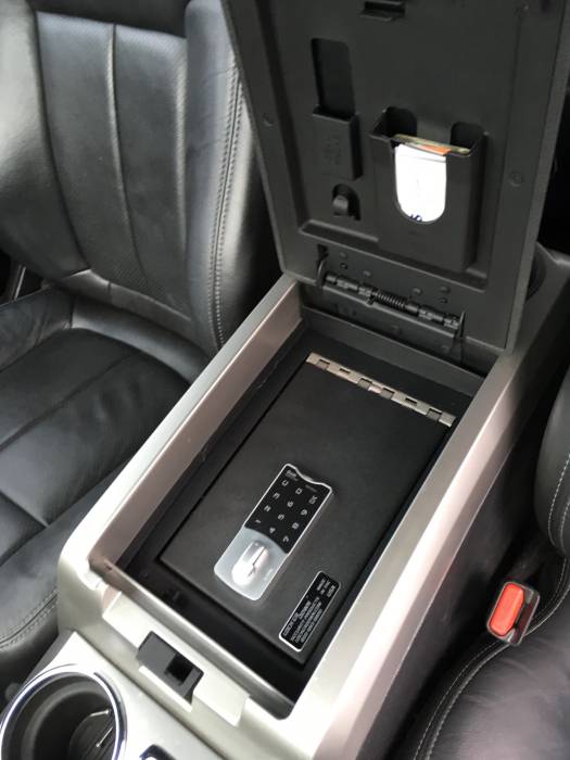 Lock'er Down® - Console Safe 2009 - 2012 Ford F150 with Full Floor Console also fits Raptor Platinum Model LD2026